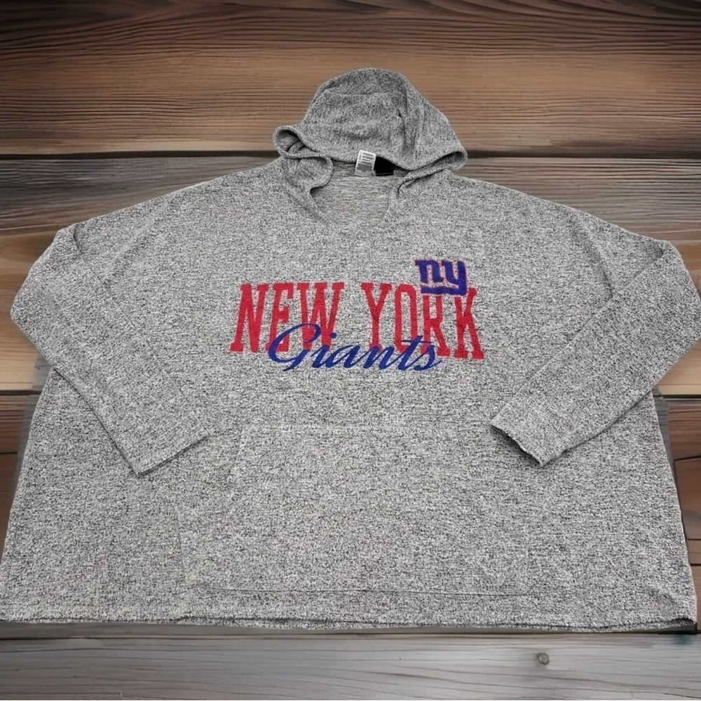 New York Giants NFL Team Lightweight Hoodie Sweater Women’s M Heather Gray
